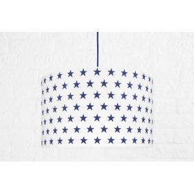 Textilná závesná lampa - hviezdičky - tmavomodrá, YoungDeco