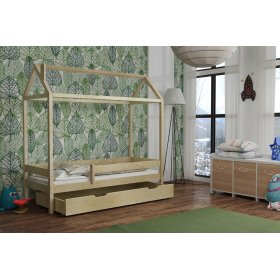 Detská posteľ domček Paul - prírodná, Ourbaby