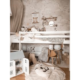 OURBABY vyvýšená detská posteľ MODO - biela