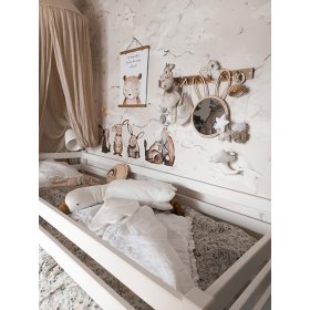 OURBABY vyvýšená detská posteľ MODO - biela