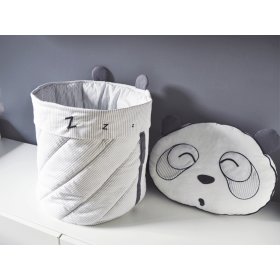 Detské 3-dielne obliečky Panda - sivé