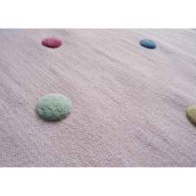 Detský koberec s guličkami - ružový