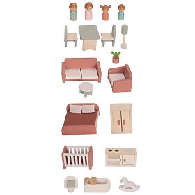 2Kids Toys Domček s bábikami ružový