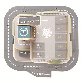 2Kids Toys Drevená garáž s cestou