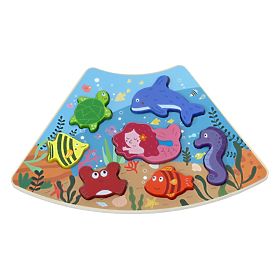2Kids Toys Drevené puzzle Kruh prepojiteľné 6 v 1