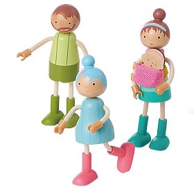 2Kids Toys Sada nábytku s rodinou 5 v 1