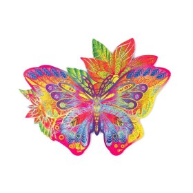 Farebné drevené puzzle - motýľ