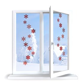 Samolepky na okno - vzor 10 - snehové vločky