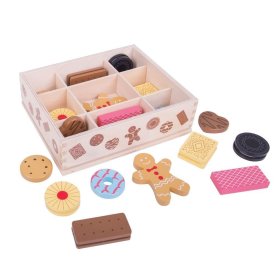 Bigjigs Toys Box s drevenými sušienkami