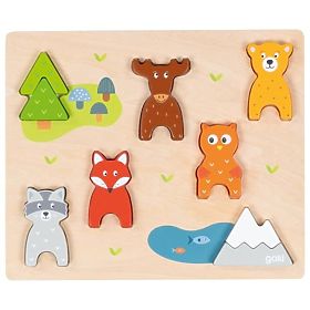 3D puzzle lesné zvieratá, Goki