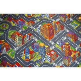 Detský koberec BIG CITY - šedý
