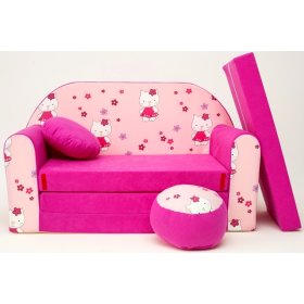 Detská pohovka ružová - Hello Kitty