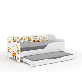 Detská posteľ s chrbtom LILU 160 x 80 cm - Stavenisko