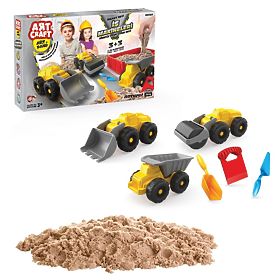 ART CRAFT Sada kinetického piesku so stavebnými vozidlami