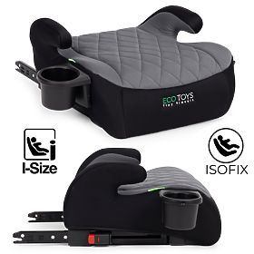 Autosedačka ISOFIX podsedák pre deti i-SIZE výška 125-150 cm držiak na nápoje ECOTOYS, EcoToys