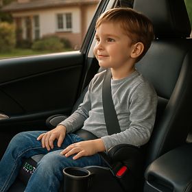 Autosedačka ISOFIX podsedák pre deti i-SIZE výška 125-150 cm držiak na nápoje ECOTOYS, EcoToys