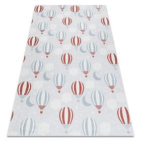 BAMBINO 1349 umývací koberec Balóny, mraky pre deti protišmykový - sivá, F.H.Kabis