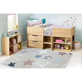 BAMBINO 48130 umývací koberec Hviezdy pre deti protišmykový - béžový / sivá