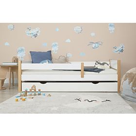 Bazar - Detská drevená posteľ Scandie so zábranou - biela, Ourbaby®