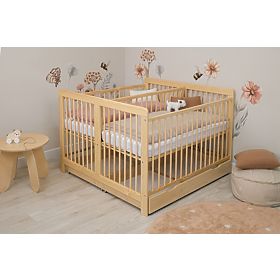 Bazar - Detská drevená postieľka pre dvojčatá Ourbaby Twinny - prírodná, Ourbaby®