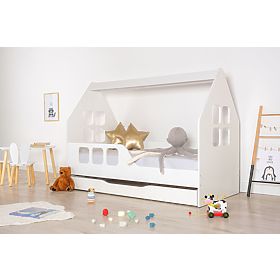 Bazar - Domčeková posteľ Woody 160 x 80 cm - biela, Wooden Toys