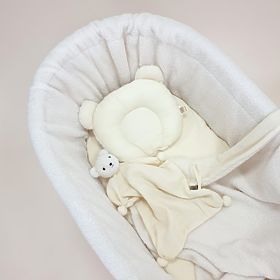 Biela prútená Teddy postieľka pre bábätko - výbava v farbe ecru, TOLO