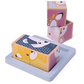 Bigjigs Baby Drevené kocky Woodland, Bigjigs Toys