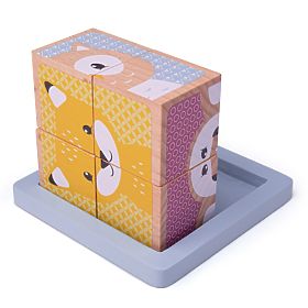 Bigjigs Baby Drevené kocky Woodland, Bigjigs Toys