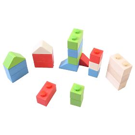 Bigjigs Baby Drevené Spojkocky Primary set, Bigjigs Toys