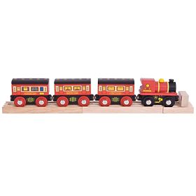 Bigjigs Rail Diaľkový vlak + 3 koľaje, Bigjigs Rail
