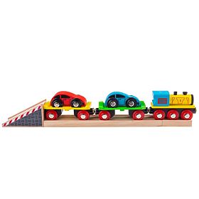 Bigjigs Rail Nákladný vlak s autami a koľajami, Bigjigs Rail