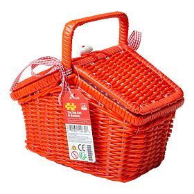 Bigjigs Toys Čajová bodkovaná sada v piknikovom koši, Bigjigs Toys