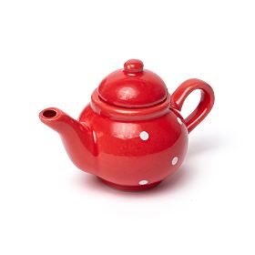 Bigjigs Toys Červená bodkovaná čajová súprava