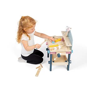 Bigjigs Toys Detský pracovný stôl s náradím, Bigjigs Toys