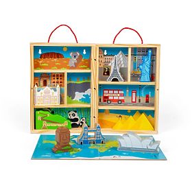 Bigjigs Toys Drevená cestovateľská hracia sada, Bigjigs Toys