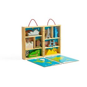 Bigjigs Toys Drevená cestovateľská hracia sada, Bigjigs Toys
