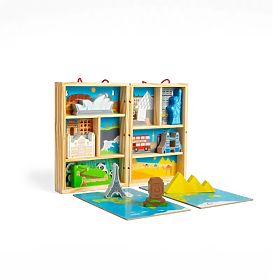 Bigjigs Toys Drevená cestovateľská hracia sada