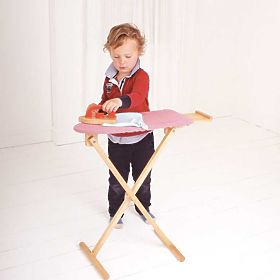 Bigjigs Toys Drevená žehliaca doska so žehličkou - poškodený obal