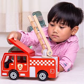 Bigjigs Toys Drevené hasičské auto, Bigjigs Toys