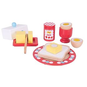 Bigjigs Toys Drevený set raňajky, Bigjigs Toys