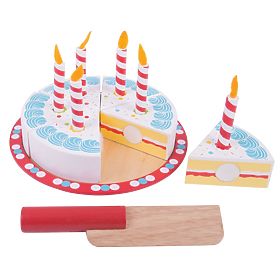 Bigjigs Toys Krájací narodeninová torta, Bigjigs Toys