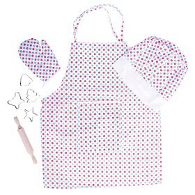 Bigjigs Toys Kuchársky set so zásterou s bodkami, Bigjigs Toys