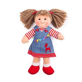 Bigjigs Toys Látková bábika Hattie 28 cm, Bigjigs Toys