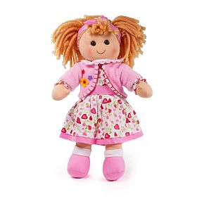 Bigjigs Toys Látková bábika Kelly 34 cm, Bigjigs Toys