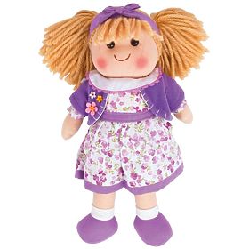 Bigjigs Toys Látková bábika Laura 34 cm, Bigjigs Toys