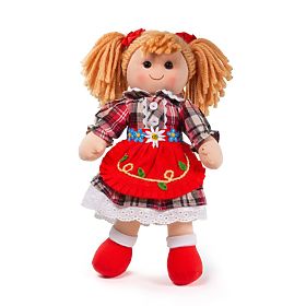 Bigjigs Toys Látková bábika Mandie 34 cm, Bigjigs Toys