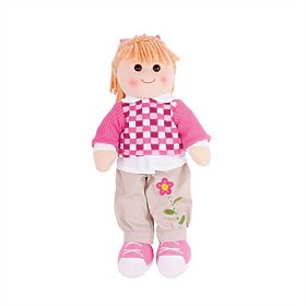 Bigjigs Toys Látková bábika Melanie 38 cm, Bigjigs Toys
