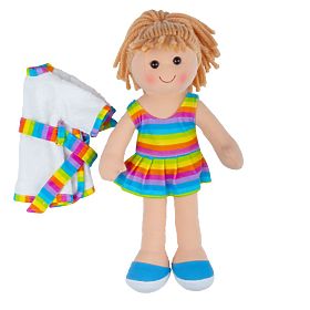 Bigjigs Toys Látková bábika Michelle 34 cm, Bigjigs Toys