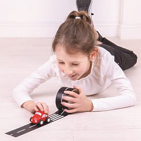 Bigjigs Toys Lepiaca páska cesta s autíčkom, Bigjigs Toys