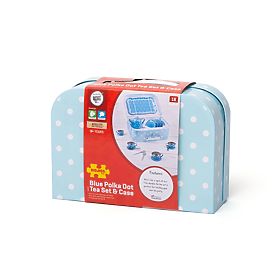 Bigjigs Toys Modrá bodkovaná čajová súprava, Bigjigs Toys